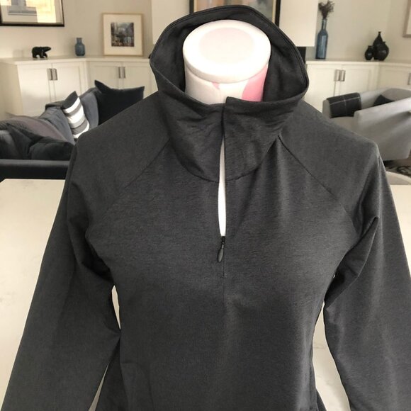 RYU Tech Mid Layr Activewear Pullover 1/4 Zip Lg Slv Top Heather Ashalt Size S - Picture 2 of 12